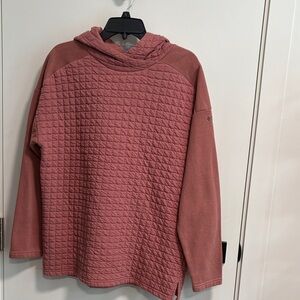 Columbia Quilted Hoodie in Dusty Rose Pink